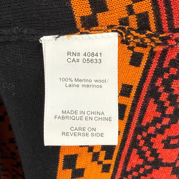 Icelandic Design 100% Merino Wool Sweater Dress Women's Sz Small Black Fair Isle - Picture 6 of 6